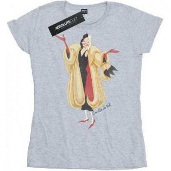 Cruella de Vil: Camiseta de Algodón para Mujeres (Gris)