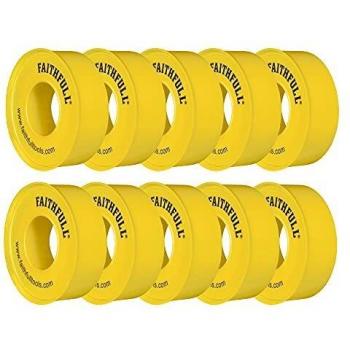 Faithfull FAITAPEPTGAS P.T.F.E Gas Tape Pack of 10 Rolls