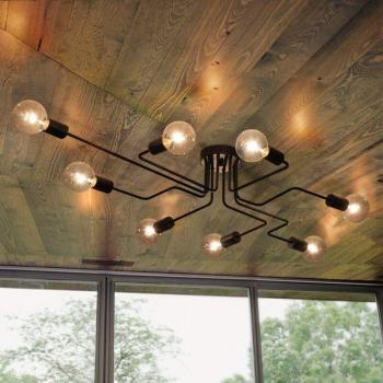 Stoex Black Retro Ceiling Light for Dining Room