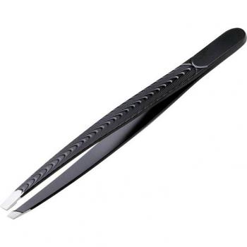 Silhouette Black Premium Slant Tip Tweezers for Hair Removal