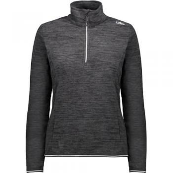 CMP Damen Fleece Rollkragenpullover Schwarz Melange