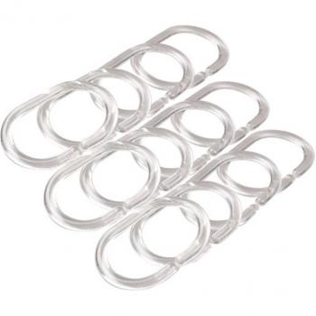 24 pcs Silicone Shower Curtain Hooks