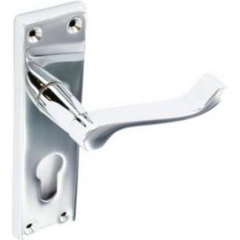 Securit Euro-Schloss Chrom-Scroll-Griffe 48mm (1 Paar)