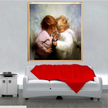 Arte Diamante “Bebé y Bebé” 30×30 cm