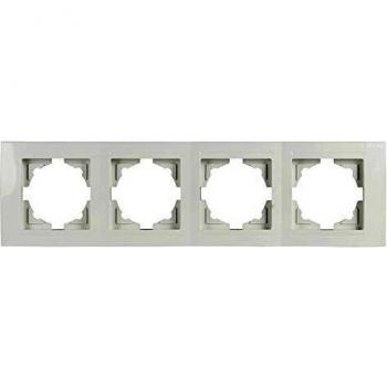 Gunsan Moderna 4-fach Rahmen Taster + Schalter Weiss