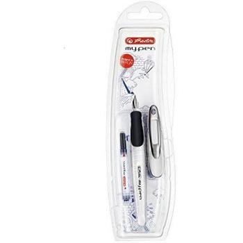 Penna stilografica Herlitz My.pen M corallo/grigio
