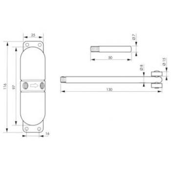 Ferme roulante THIRARD pour porte légère – Force 2/4 – Système hydraulique noir