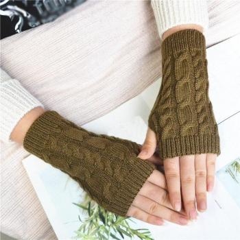 Wool Knitted Wrist Warmers for Women