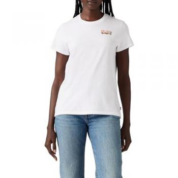 Levi’s T-Shirt „The Perfect Tee“ – Damen, Kurzarm, 100 % Baumwolle, Batwing‑Print, Größe XS