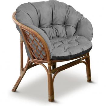 Poltrona cuscino nido di corvo 122x40 cm grigio