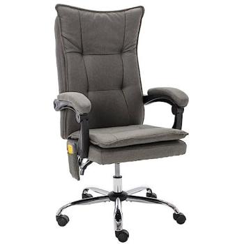 Sedia da scrivania massaggiante grigia tessuto MXL 26282