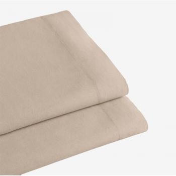 Drap Plat en Percale Lesia Tapioca Beige