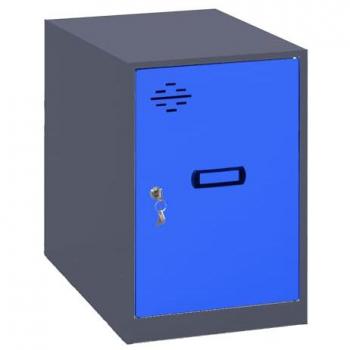 SIMONLOCKER DISM Spind anthrazit mit blauem Akzent