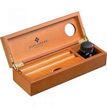 Elegant Cherry Diplomat Desk Ink Bottle