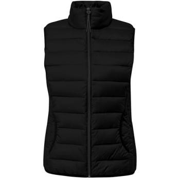 QS by s.Oliver Steppweste mit Stehkragen und Eingrifftaschen für Damen, Schwarz, Größe S