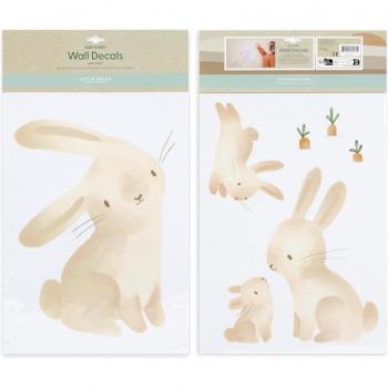 Vinilos decorativos infantiles Baby Bunny 42 x 30cm marrón, blanco