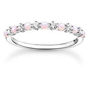 THOMAS SABO Fingerring Thomas Sabo Damen-Damenring 925er Silber Glasstein, Zirkonia