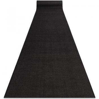 Tapis de Couloir Noir Lisse 120 cm Modèle 20433