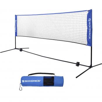 SONGMICS Höhenjustierbares 5‑Meter-Tennisnetz für Badminton & Federball – mit Stand SYQ500V1
