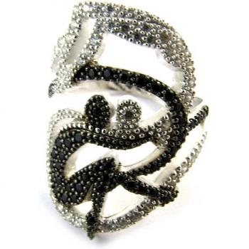 Elegant Silver Ring 'Romeo and Juliet'