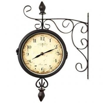 Orologio da Parete Vintage con Quadrante su Entrambi i Lati