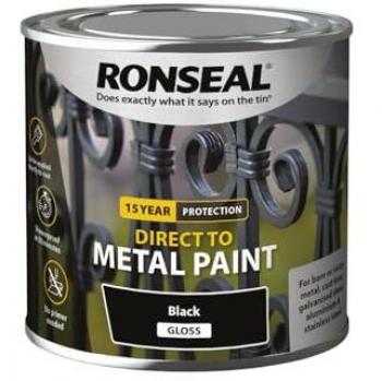 Direct to Metal Paint Black Gloss 250ml RSLDTMBG250