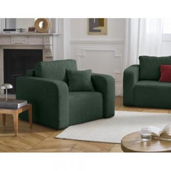 Bestmobilier Miro Fauteuil Velours Vert