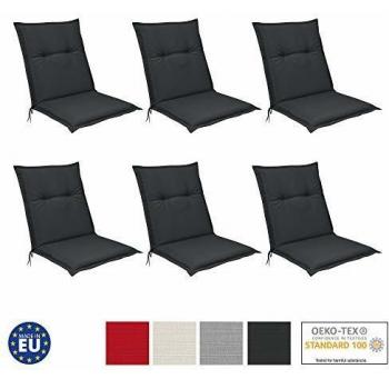 Cuscini da Giardino 100x50x6cm Grigio Grafite