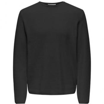 ONLY & SONS Strickpullover »ONSERIC REG 12 STRUC CREW KNIT« Black