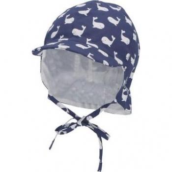 Cappello con paranuca Sterntaler Balene blu