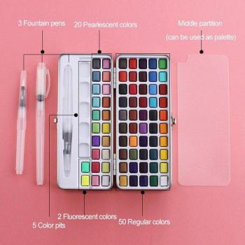 Grundlegendes Aquarellfarben-Set mit 50/72/90 Farben