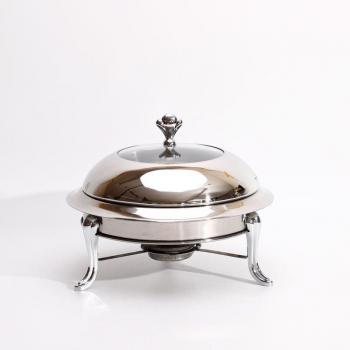 Casserole de cuisine en inox avec poêle à alcool