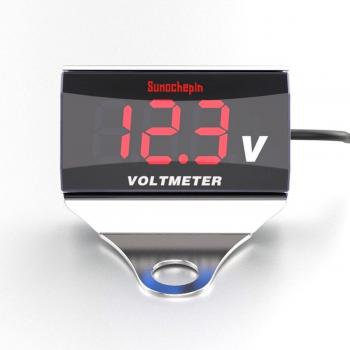 Voltímetro de Panel Digital 12-150V con Soporte para Scooter y Motocicleta