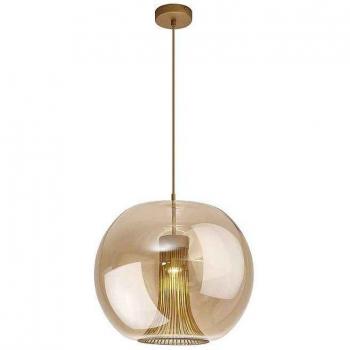 Colgante de techo Kriss de cristal dorado