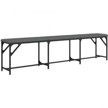 Banc en acier et tissu pour salle à manger 186 x 32 x 45 cm