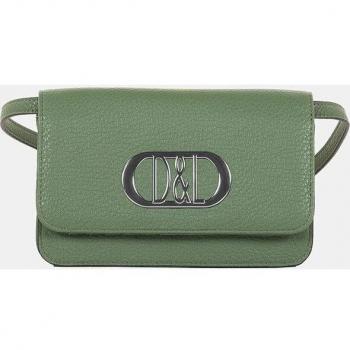 Bolso de hombro Devota & Lomba con cremallera verde
