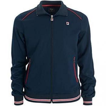 Dunkelblaue Fila Trainingsjacke für Herren – 3XL, mit weißem Logo