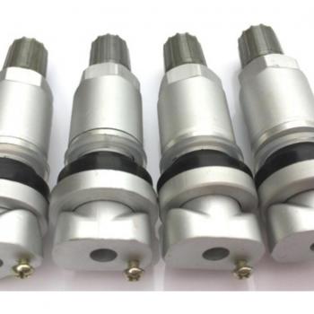 Kit de Rénovation de Tige de Valve de Capteur, Système TPMS avec Vanne Tubeless en Alliage pour LAND ROVER, Ensemble de 4