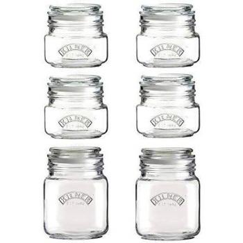 Kilner Stoneware Push Top Jars in Assorted Sizes (6 Pack)