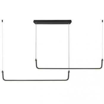 Lampadario led a sospensione 24W L:1525MM dal design moderno colore nero