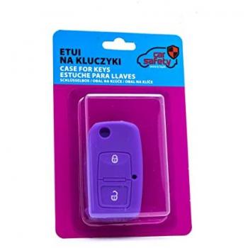 Étui de clé en silicone violet pour véhicules
