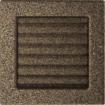 Grille de Cheminée Luxe 17x17 Noir et Or