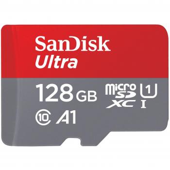 SanDisk Ultra 128 GB microSDXC (UHS‑I) – Lecture 100 MB/s