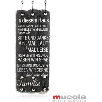 Placard Corridor Mucola – Étagère à Crochets Noir