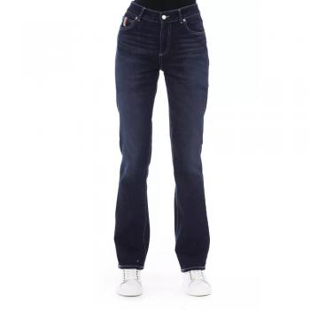 Baldinini Trend Pantalones de Algodón Azul para Mujer