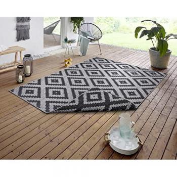 Northrugs Malta Flatweave Night Silver Carpet Runner 80cm x 250cm
