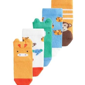 Sonnenschein‑Baby‑Sockenset (0–2 Jahre, 5 Stück)