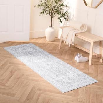 Grey Classic Washable Runner