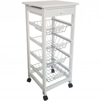 Mesa giratoria para productos frescos con 4 cubetas