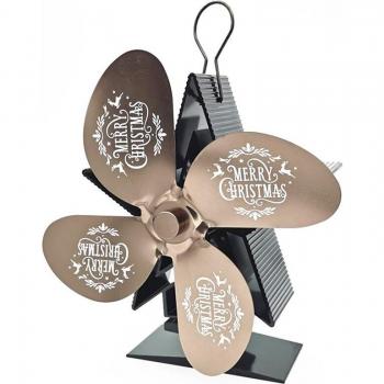 Ventilador de estufa de calor navideño, 4 aspas para chimenea de madera, robusto @ LS